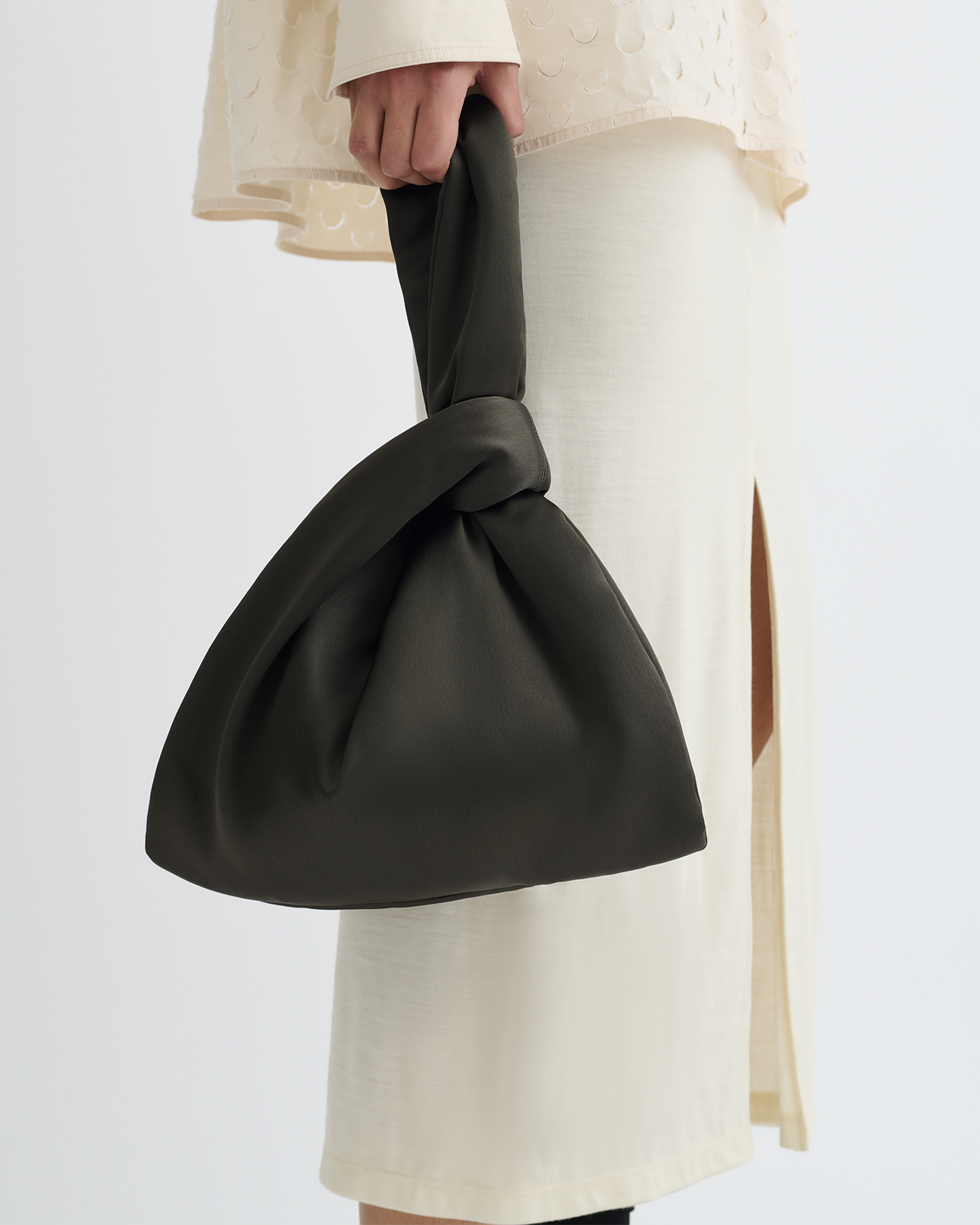 Jen - Slip Satin Bag - Dark Green