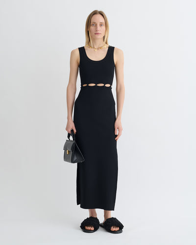 Maves - Knitted Midi Dress - Black