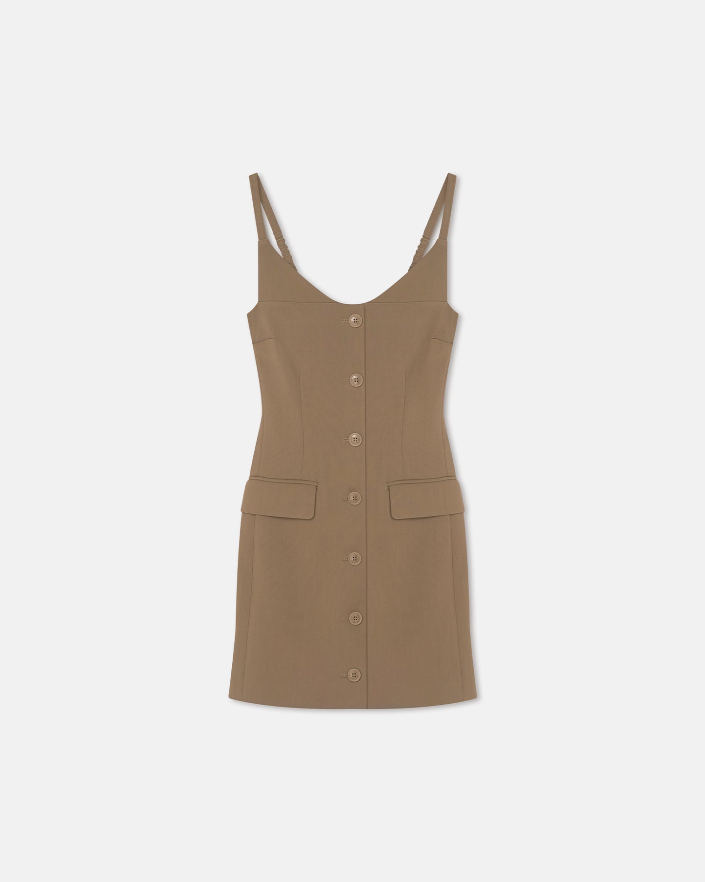 Peitho - Tailored Mini Dress - Brown