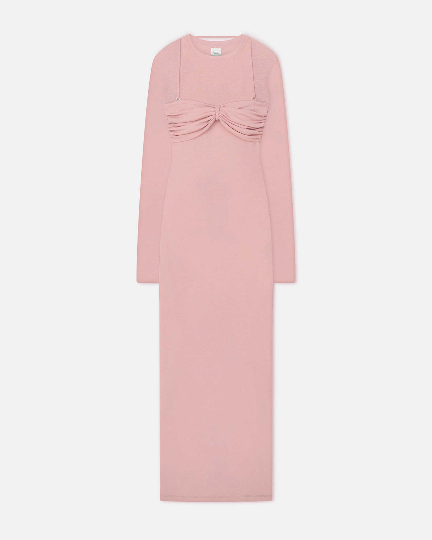 Artemiz - Mesh Jersey Midi Dress - Pink Nanushka Artemiz - Mesh Jersey Midi Dress - Pink Nanushka