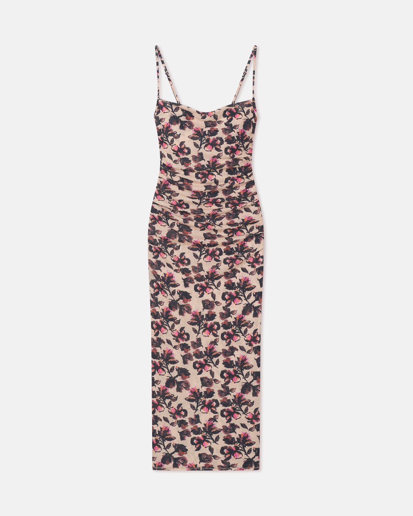 Alexa - Printed Mesh Jersey Midi Dress - Tapestry Floral