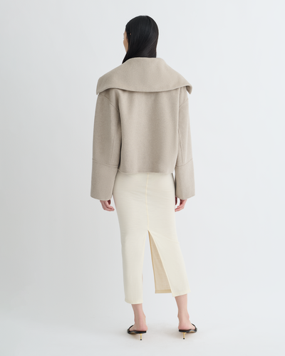 Maxe - Double Wool Jacket - Stone