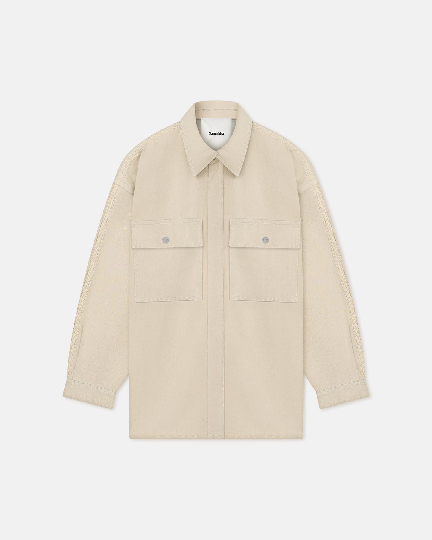Mariann - Oversized Denim Shirt - Beige