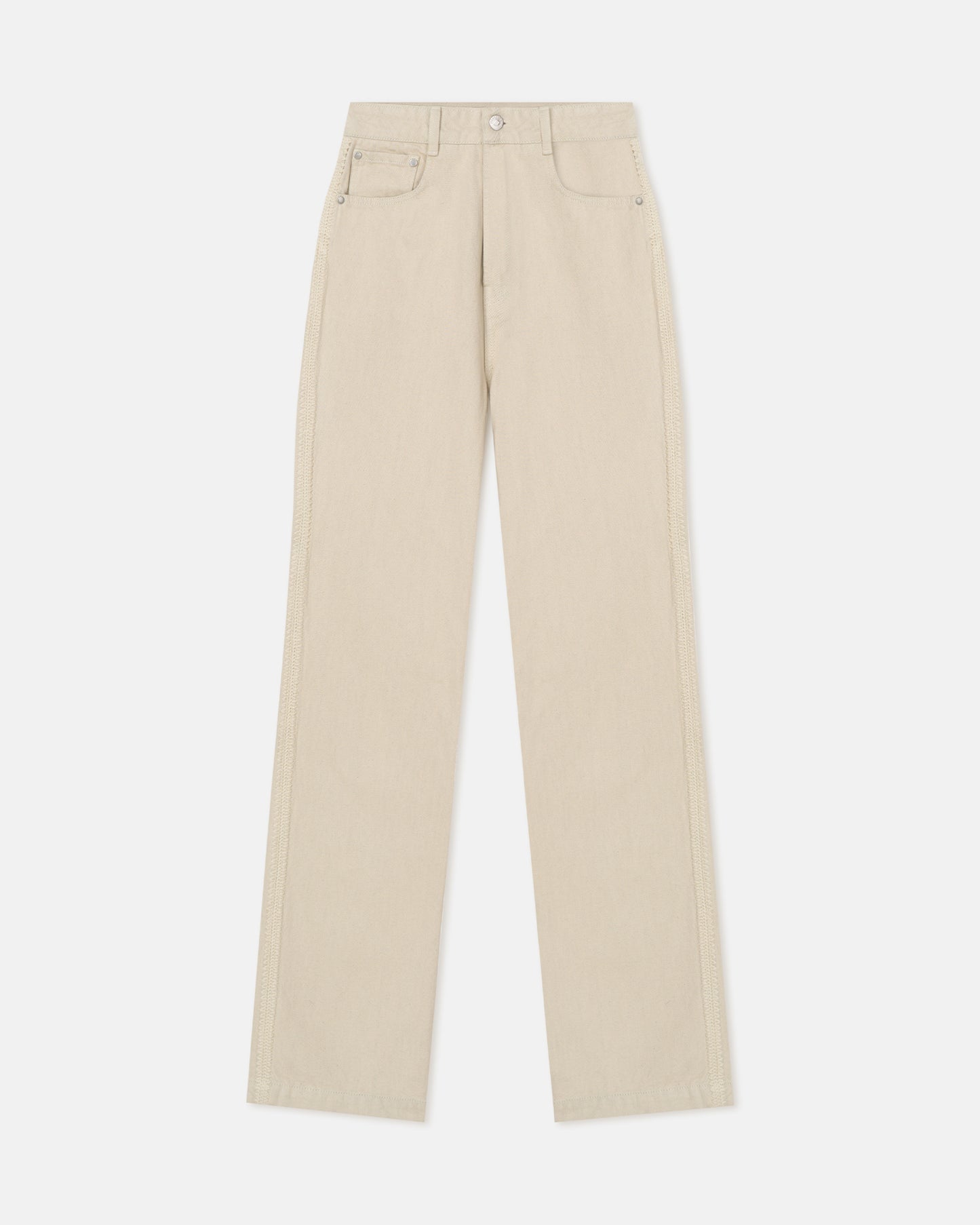 Seldes - Crochet-Trimmed Jeans - Beige