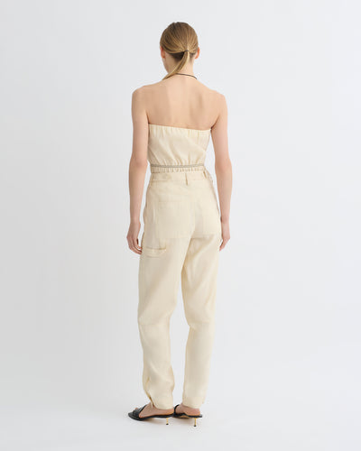 Daron - Glass Poplin Pants - Oat