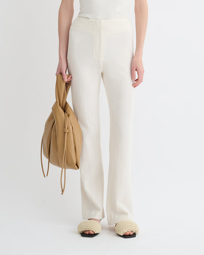 Shera - Crepe Melange Pants - Creme