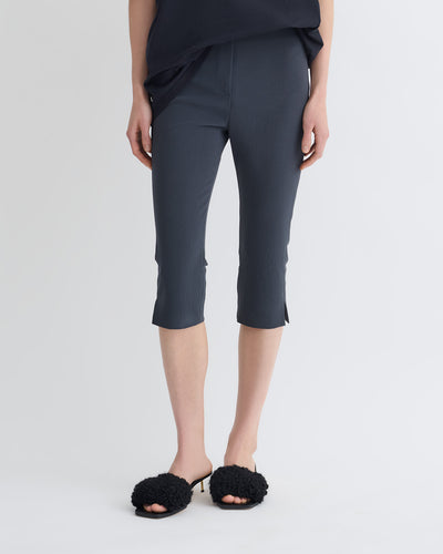 Saoirse - Paper Jersey Capri Pants - Dusty Blue