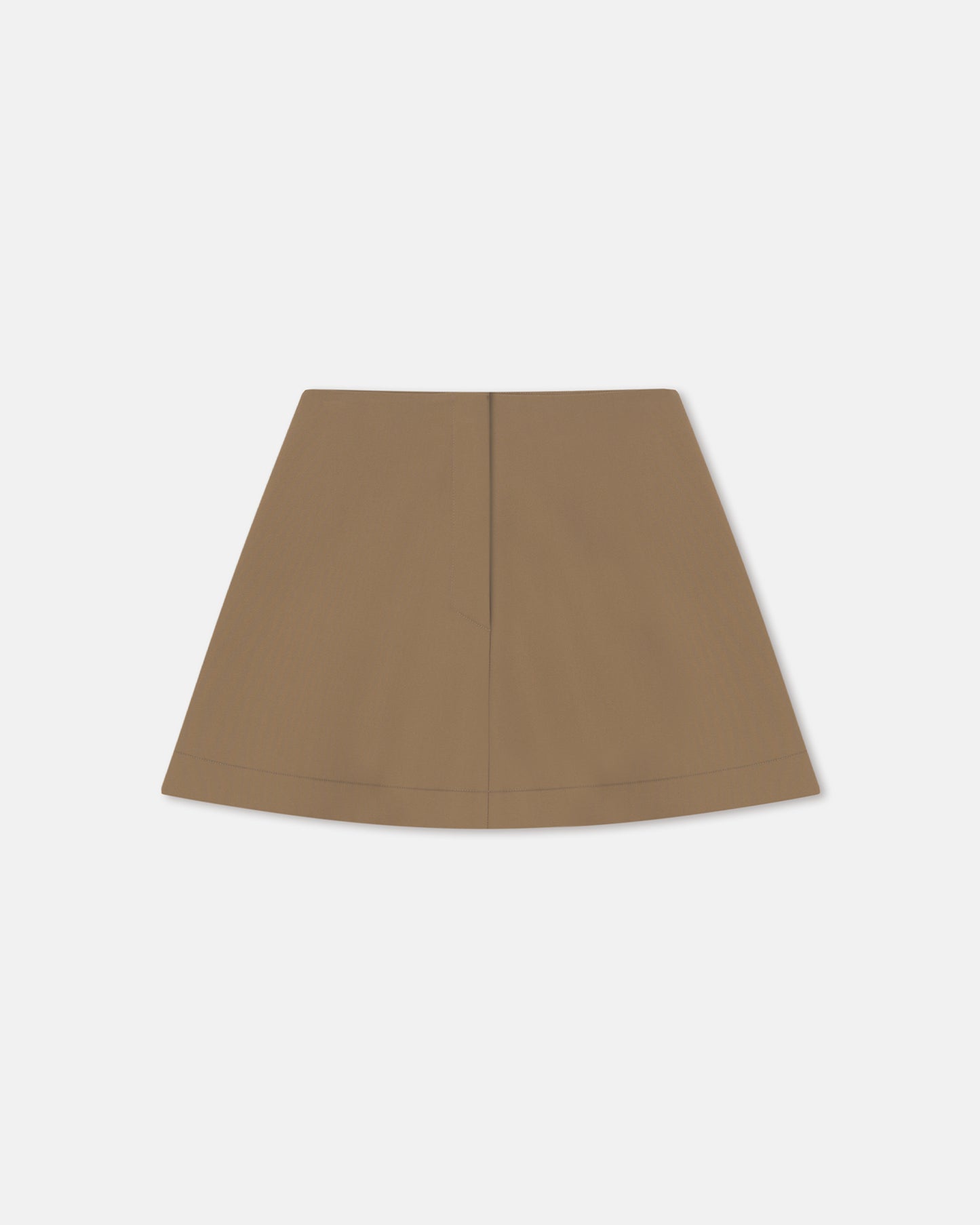 Tenna - Tailored A-Line Mini Skirt - Brown