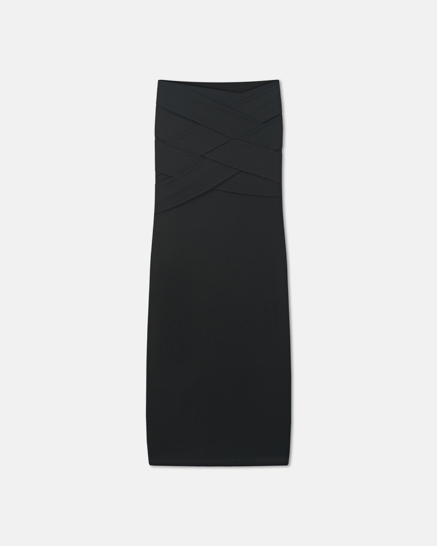 Shanda - Draped Mesh Jersey Maxi Skirt - Anthracite