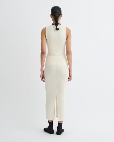 Rafa - Wool Jersey Midi Skirt - Creme