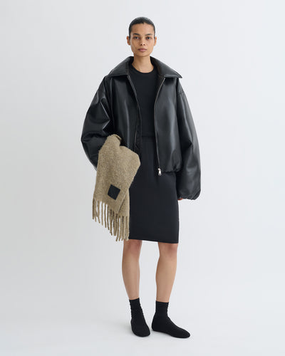 Kaiya - Glass Poplin Skirt - Black