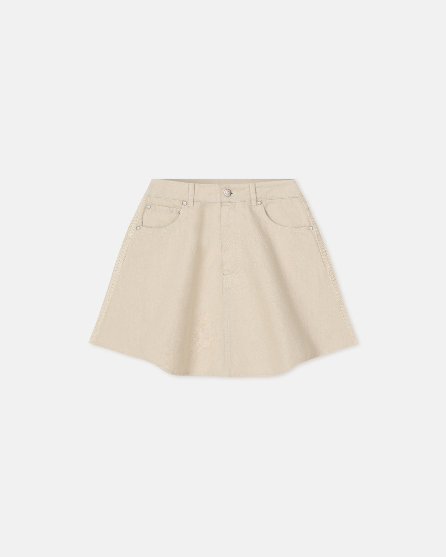 Neah - Denim Mini Skirt - Beige
