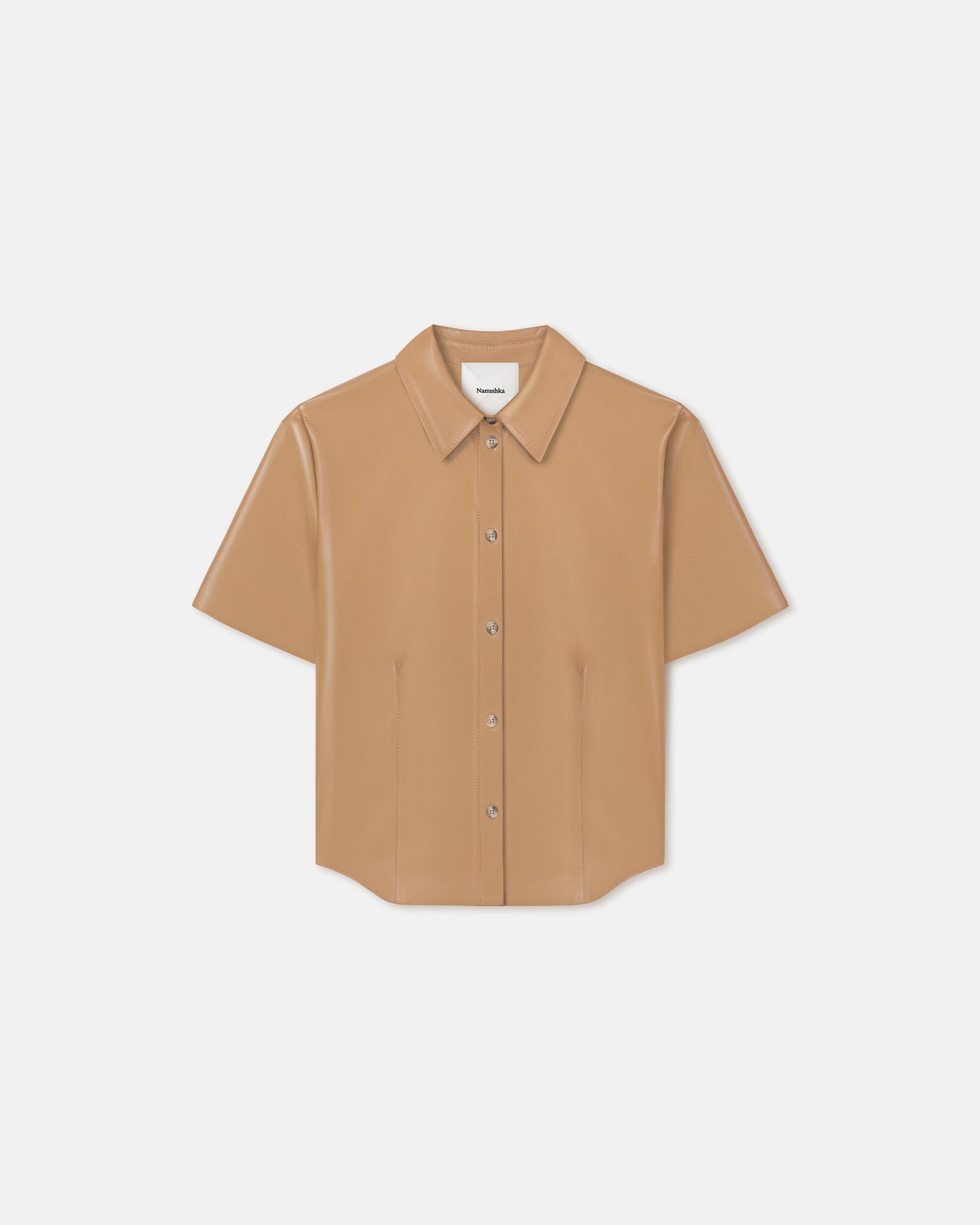Clare - Okobor™Alt-Leather Shirt - Oak