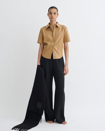 Clare - Okobor™Alt-Leather Shirt - Oak