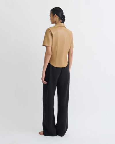 Clare - Okobor™Alt-Leather Shirt - Oak