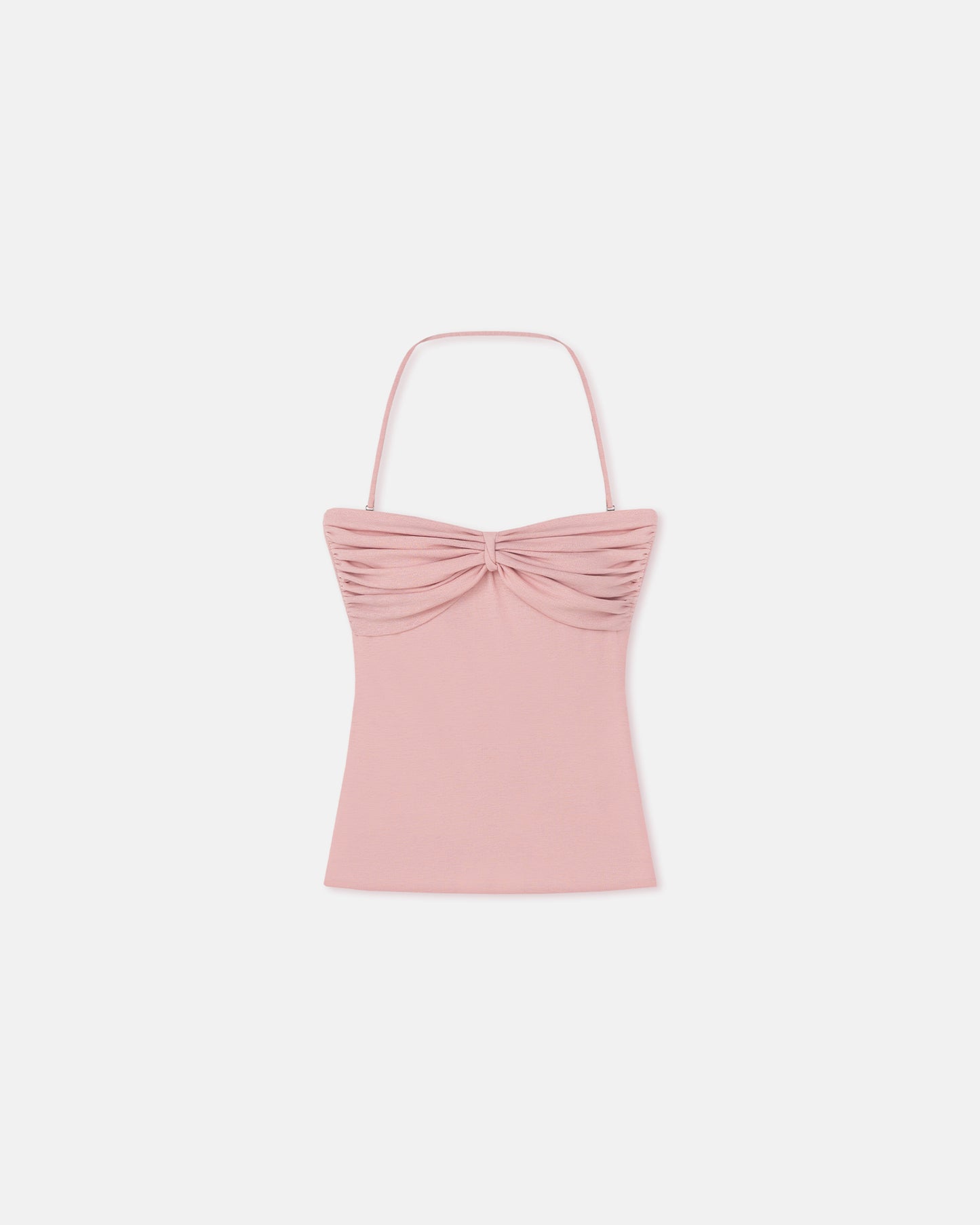 Rissa - Halter Neck Mesh Jersey Top - Pink