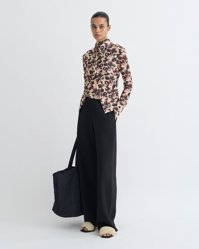 Idana - Printed Mesh Jersey Shirt - Tapestry Floral