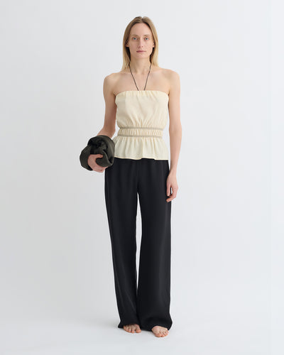 Rosey - Glass Poplin Bandeau Top - Oat