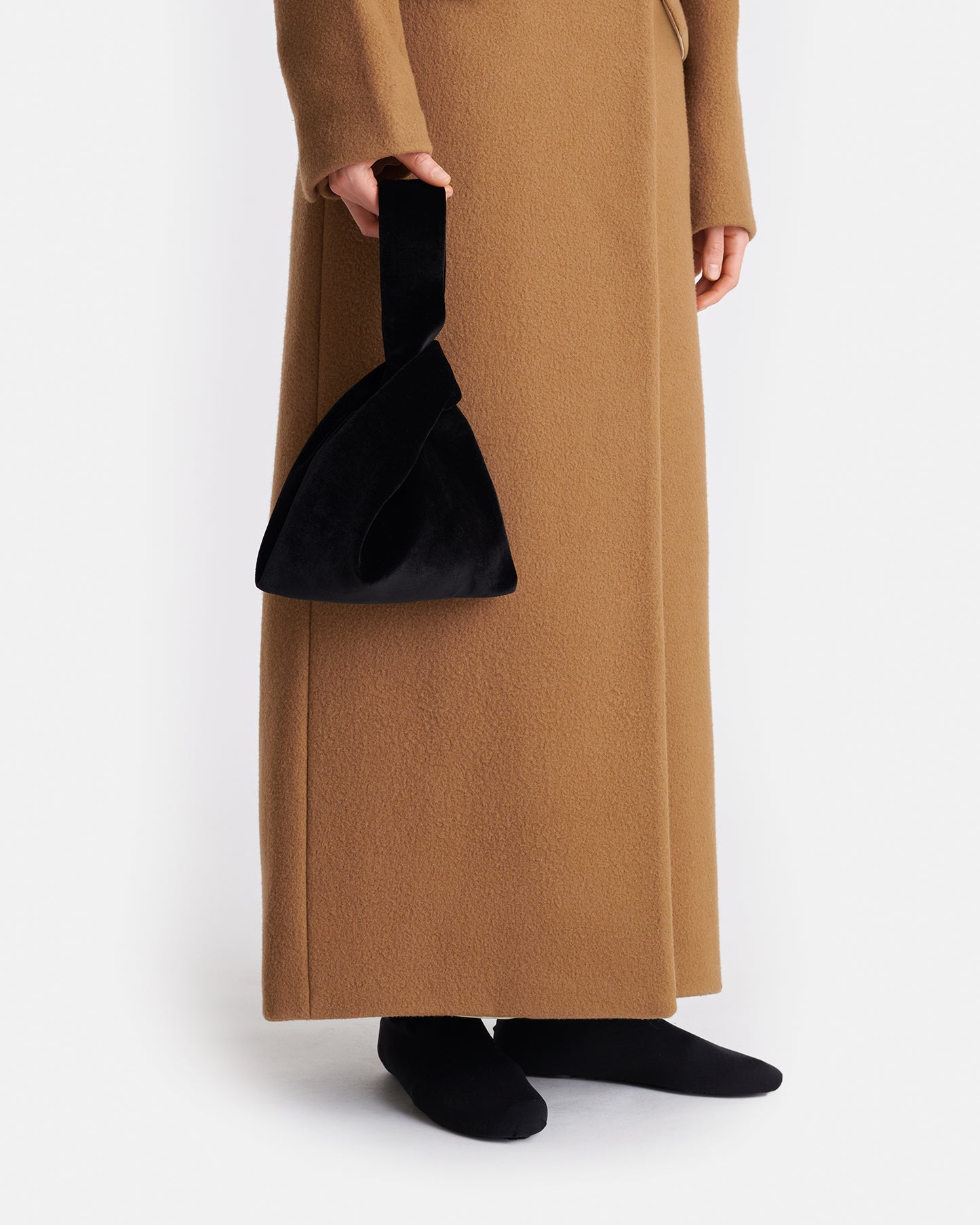 Jen Mini - Stretch Velvet Bag - Black