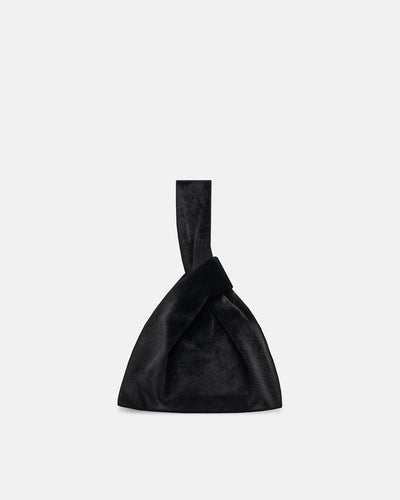 Jen Mini - Stretch Velvet Bag - Black