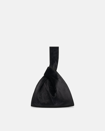 Jen Mini - Stretch Velvet Bag - Black