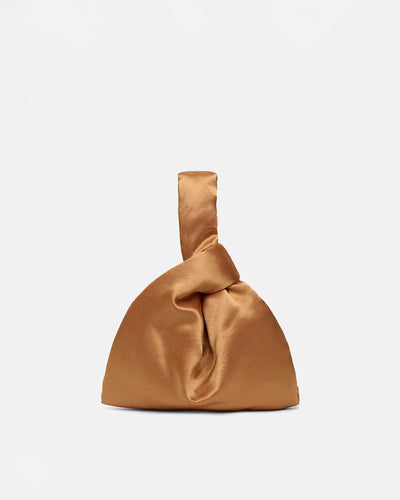 Jen - Crinkled Satin Bag - Apricot