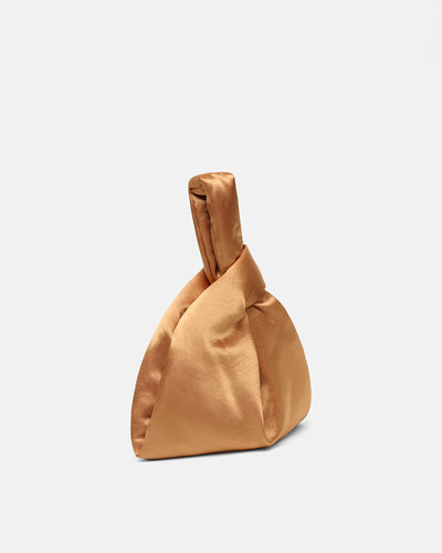 Jen - Crinkled Satin Bag - Apricot