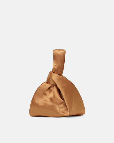 Jen - Crinkled Satin Bag - Apricot