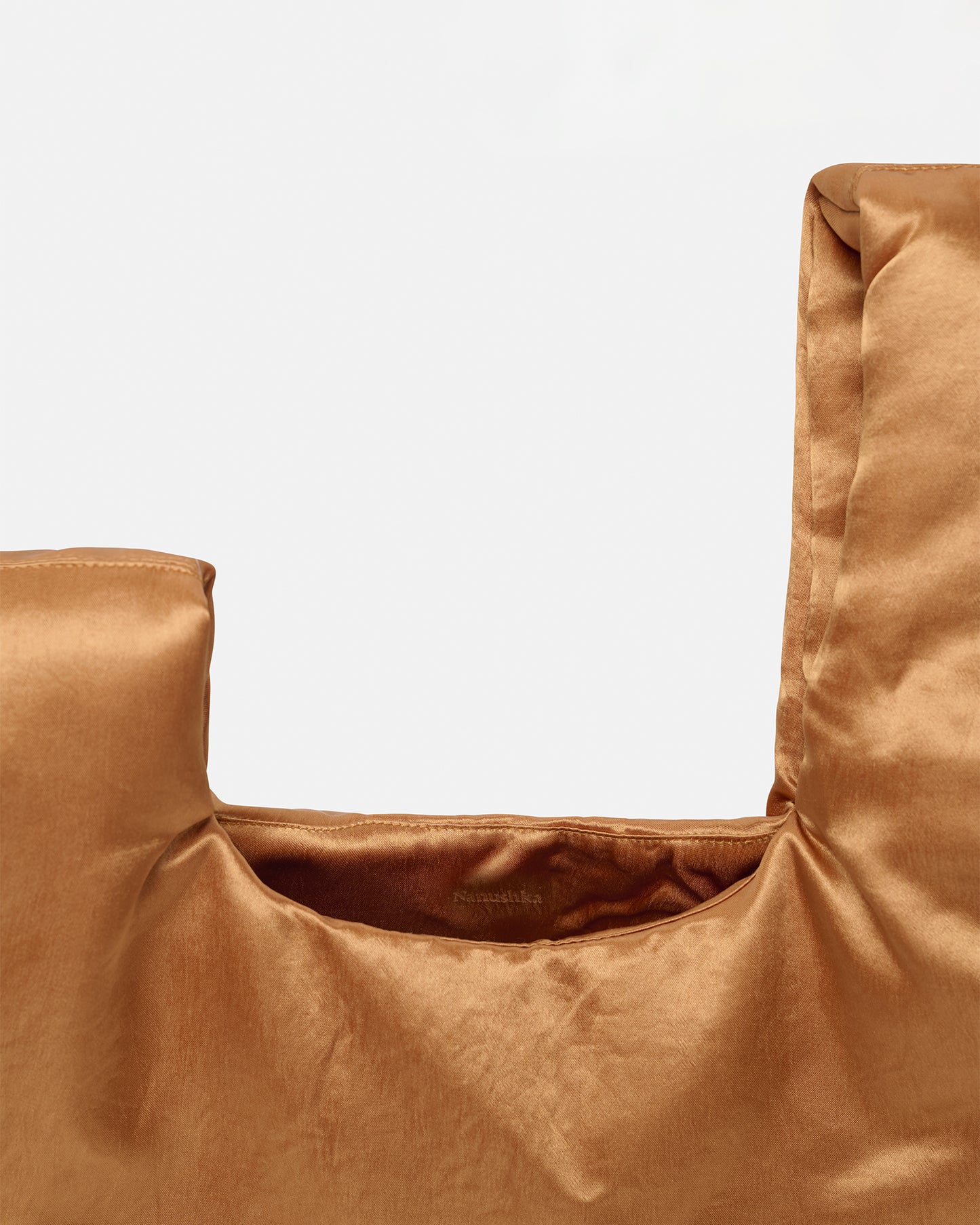 Jen - Crinkled Satin Bag - Apricot
