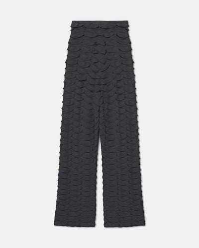 Hedvig - Textured Cotton-Blend Pants - Grey Mouline