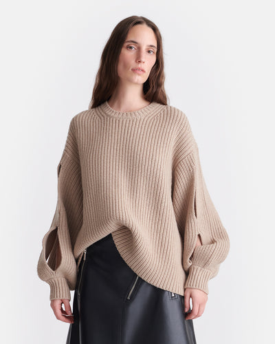 Jacint - Cashmere-Blend Sweater - Oatmeal