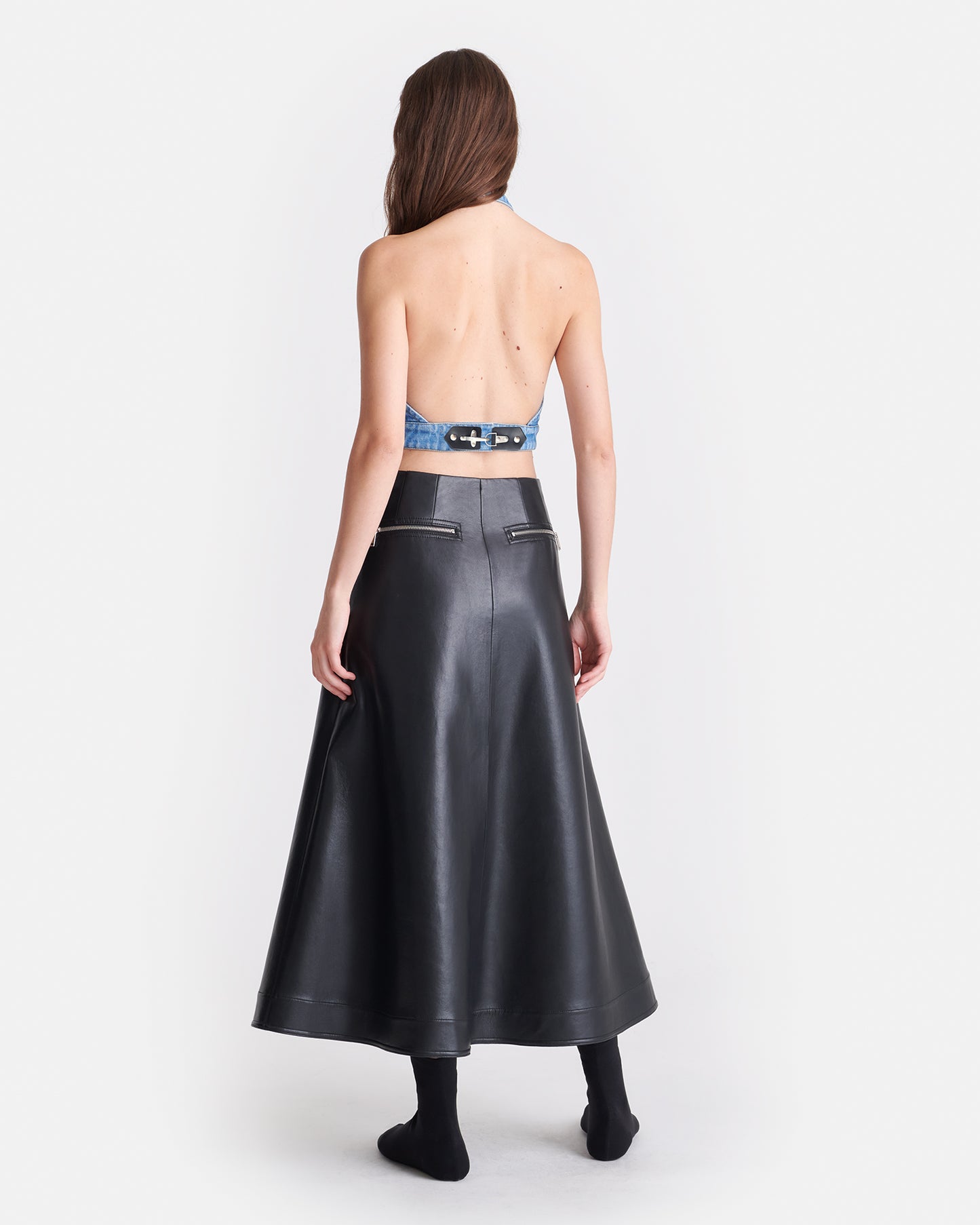 Arina - Denim Top - Mid Blue