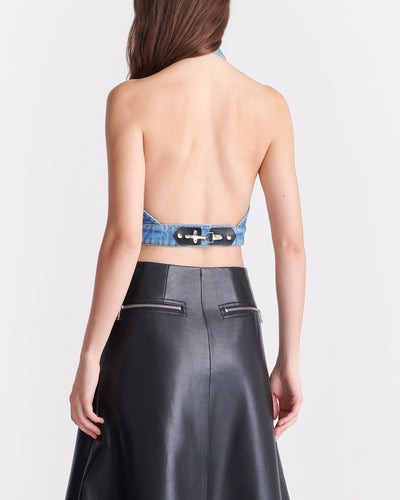 Arina - Denim Top - Mid Blue