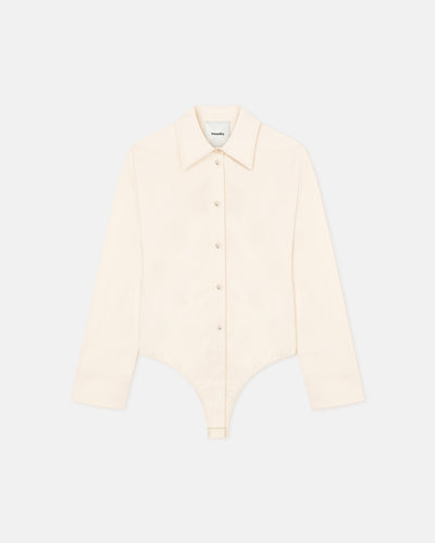 Aliska - Heavy Poplin Bodysuit - Creme