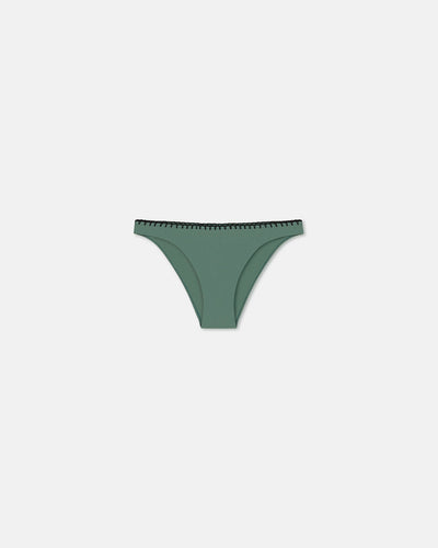 Merve - Crochet Bikini Bottoms - Sea Green/Black