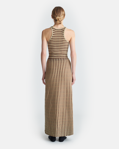Aliki - Striped Ribbed-Cotton Midi Dress - Multicolor Stripe