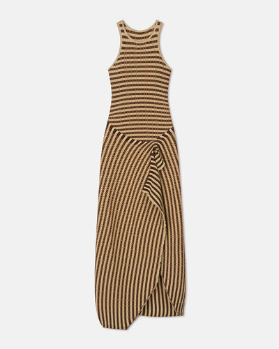 Aliki - Striped Ribbed-Cotton Midi Dress - Multicolor Stripe