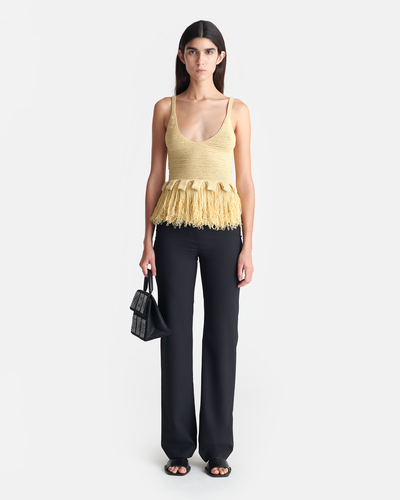 Zulma - Knitted Top - Dusty Yellow