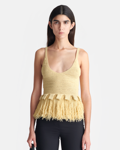 Zulma - Knitted Top - Dusty Yellow