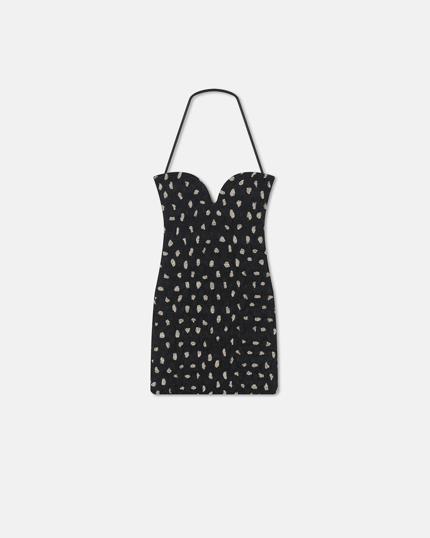 Jannika - Seersucker Tech Chiffon Mini Dress - Polka