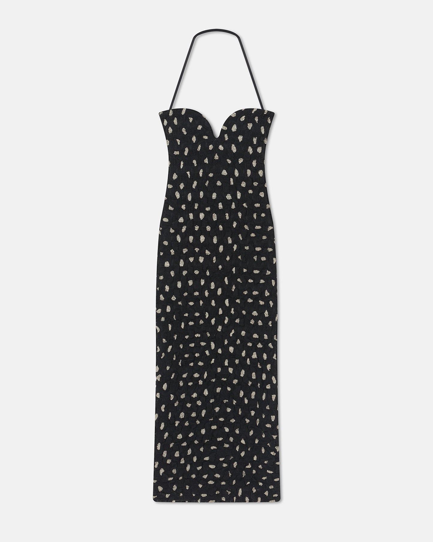 Haylen - Seersucker Tech Chiffon Midi Dress - Polka
