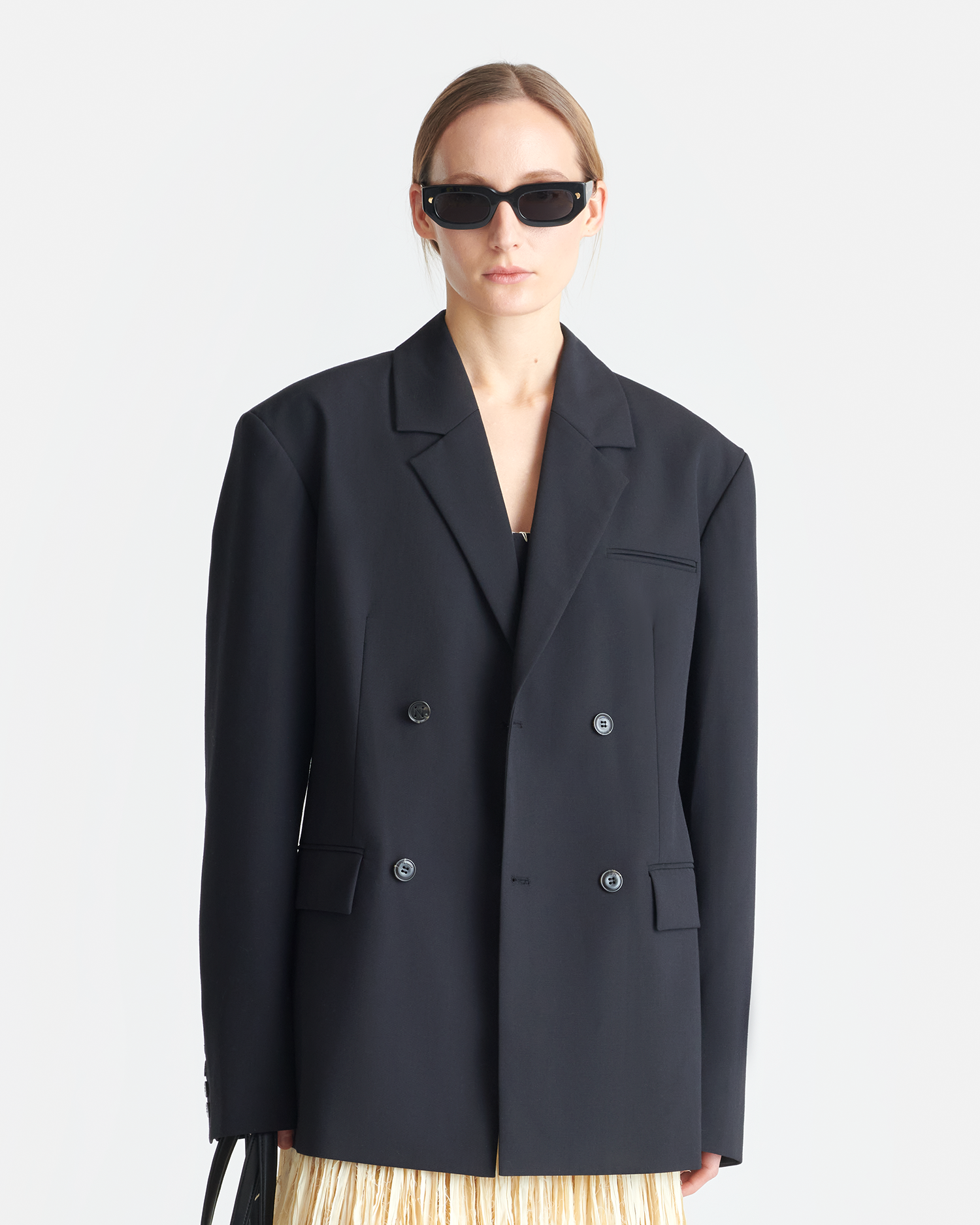Diante Boxy Blazer Black – Nanushka