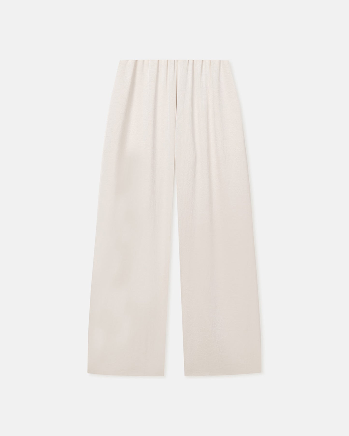 Brenda - Washed Satin Pants - Ecru