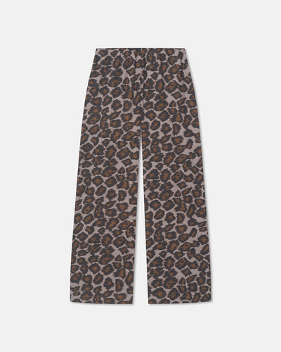 Brenda - Printed Cotton Voile Pants - Crayon Ocelot