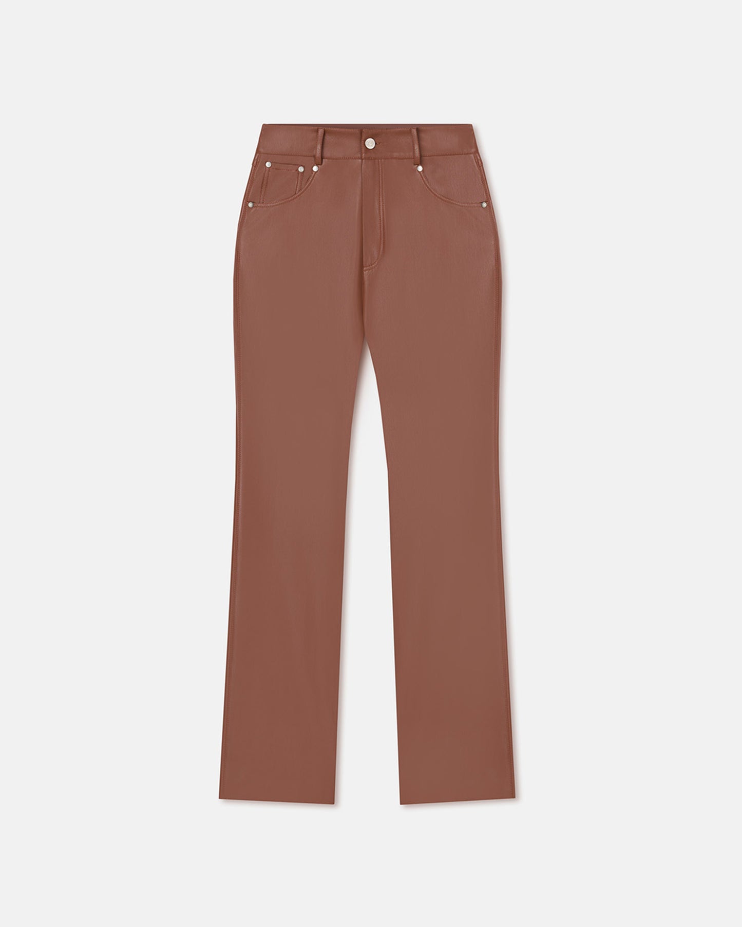 Jacoba - Okobor™Alt-Leather Pants - Henna