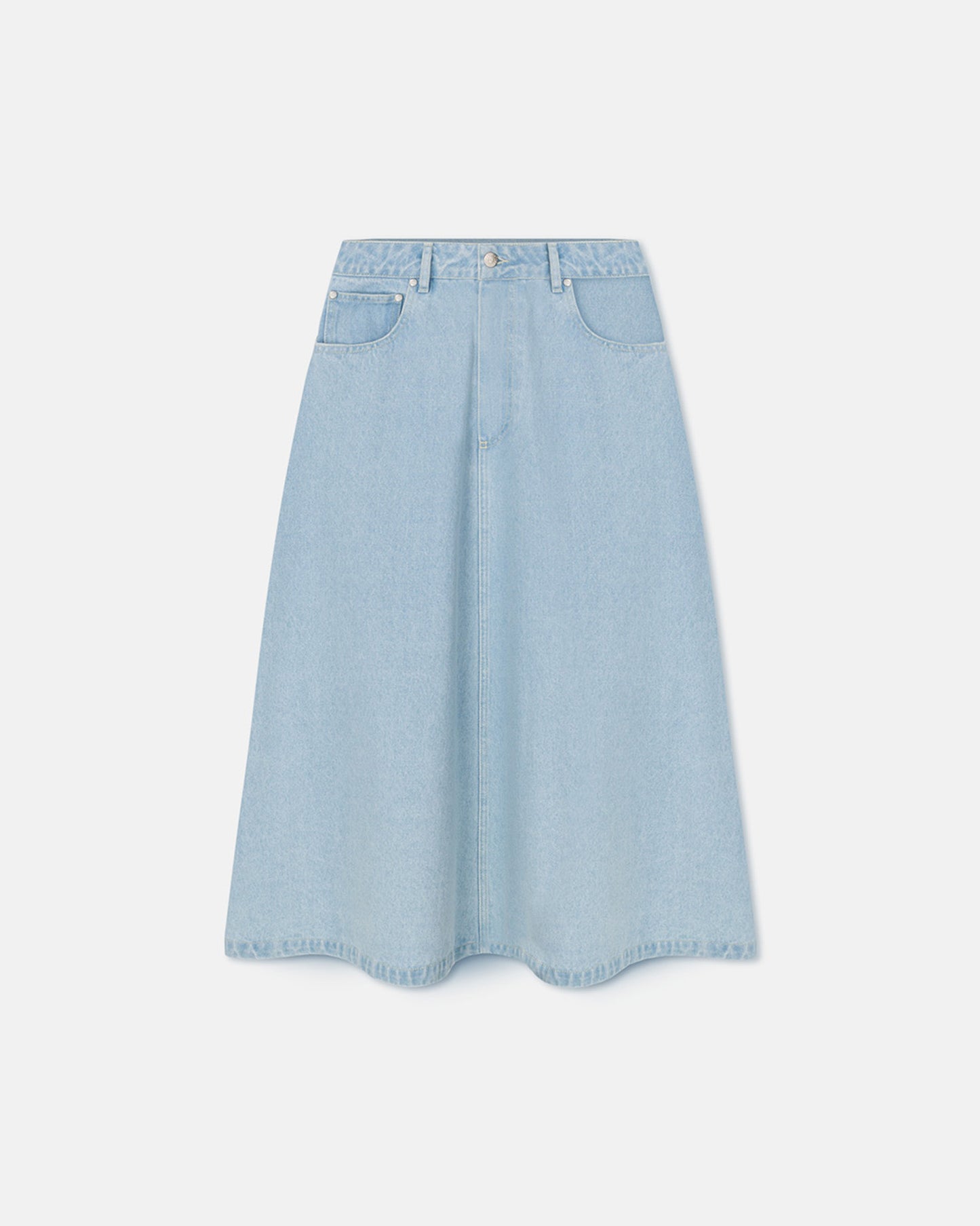 Cintia - Denim Midi Skirt - Eco Bleach