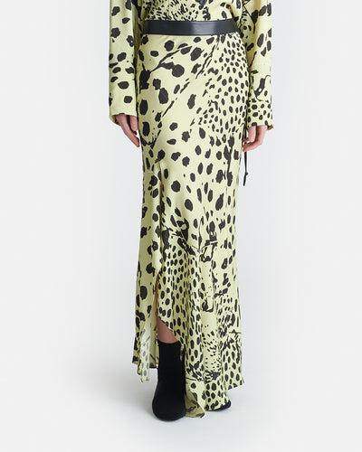 Phile - Printed Georgette Maxi Skirt - Cheetah/Black