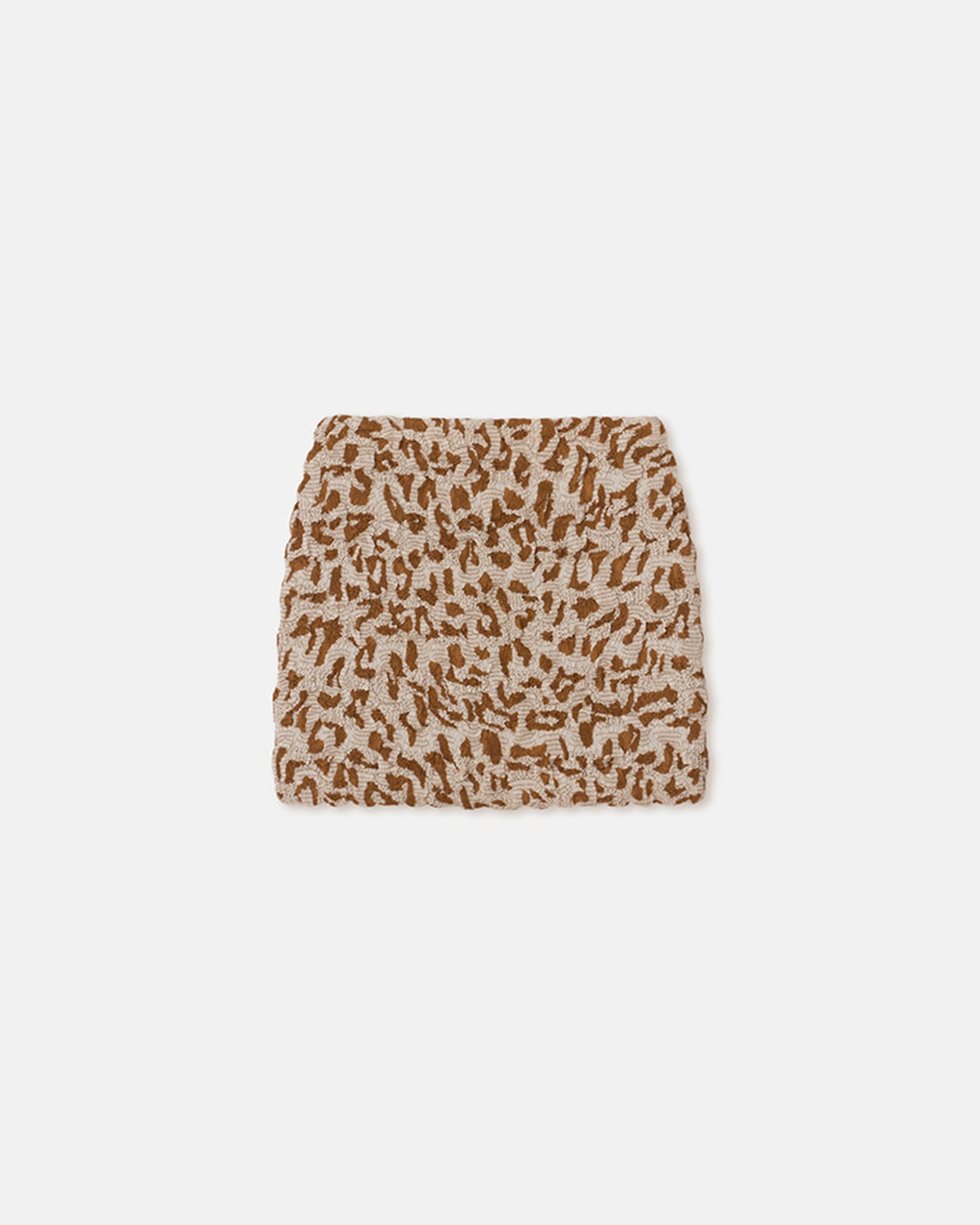 Lyle - Seersucker Cotton Voile Mini Skirt - Ocelot