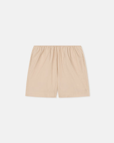 Dylla - Tailored Light Poplin Shorts - Beige