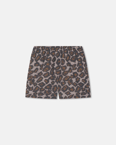 Dylla - Printed Tailored Cotton Voile Shorts - Crayon Ocelot